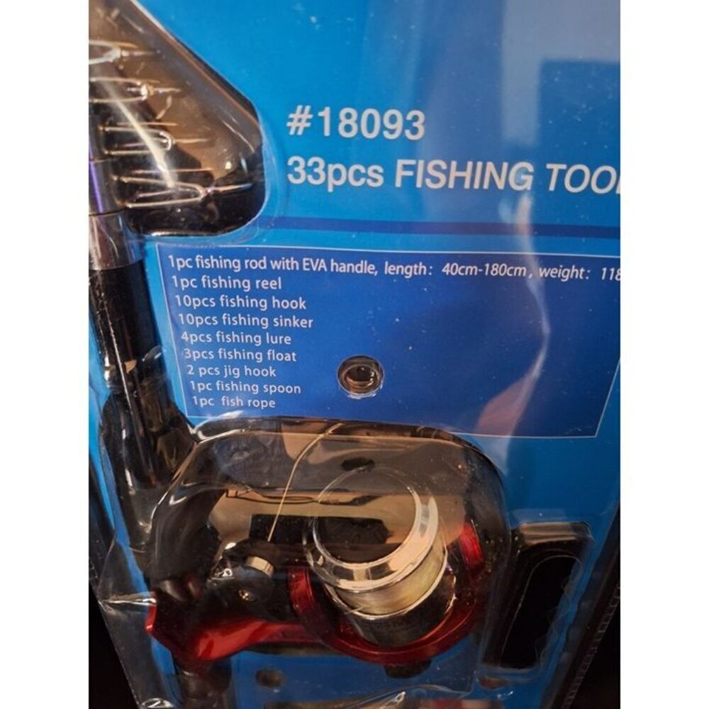 33pcs Fishing Toolkit – Telescopic Rod, Reel, Lures, Hooks, Floats – Travel Set - Picture 4 of 4